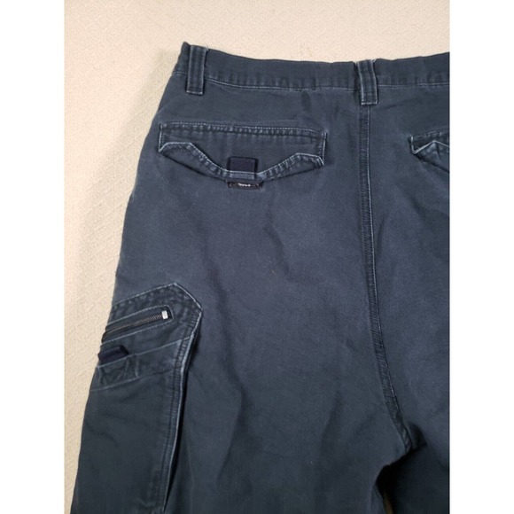Baileys Point Shorts Mens 34 Blue Denim Cargo Low Rise Zipper Pockets Summer - Picture 9 of 10